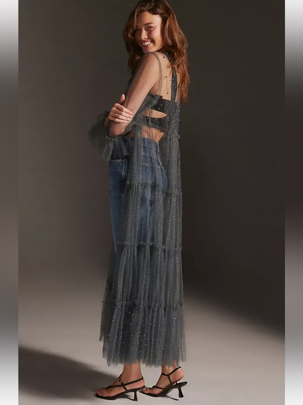 NWT retail $140 size ALL #Anthropologie,#ElizabethGillet.”Embellished Duster”.